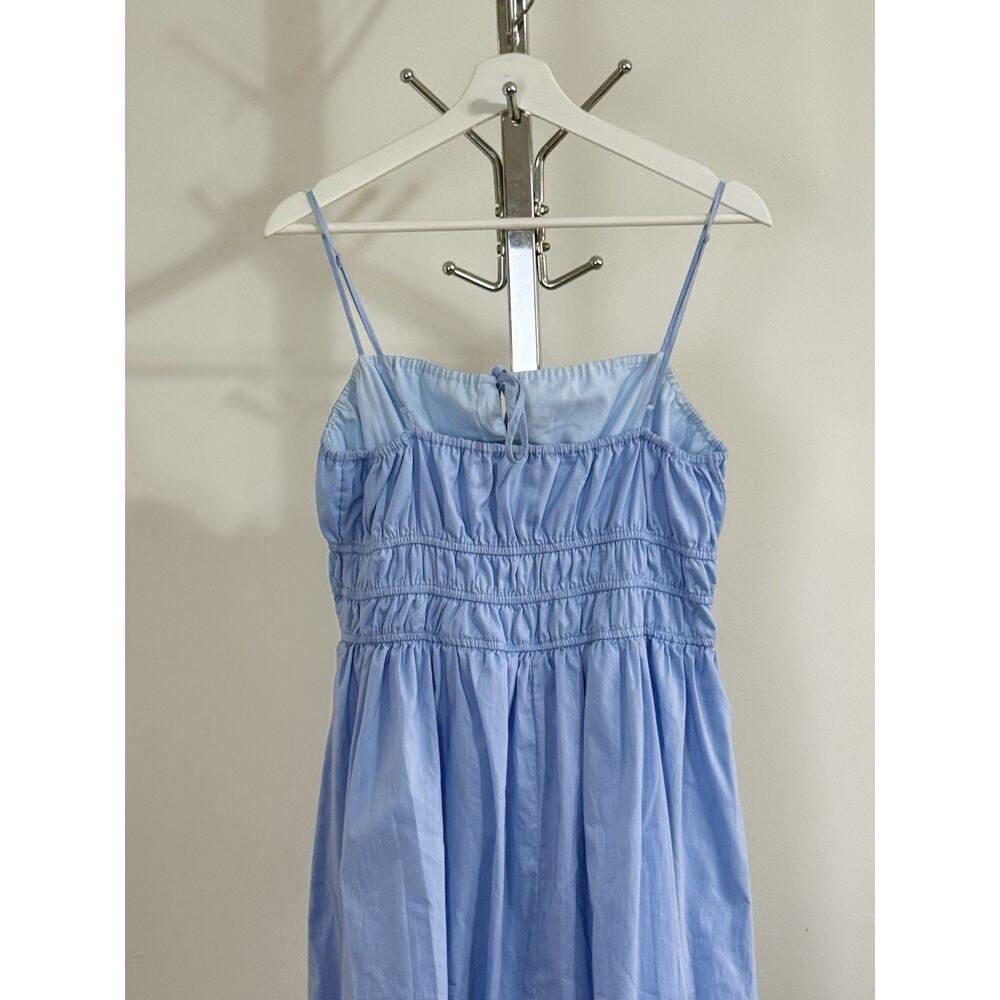 Sunday In Brooklyn Women Blue Smocked Midi Sundress Milkmaid Cottagecore⁠ Size M - Picture 7 of 14